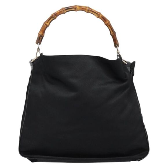 Gucci Bamboo Black Synthetic Handbag (Pre-Owned) - Picture 2 of 16